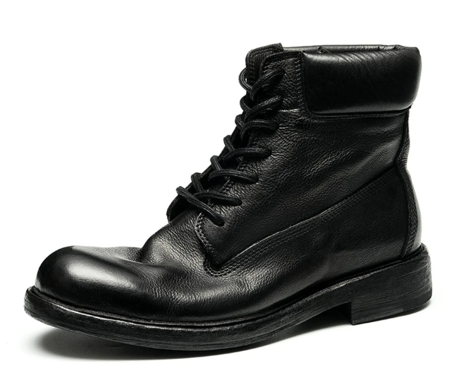 Men's Vintage-Style Leather Boots - Durable Skin Boots for Casual Wear