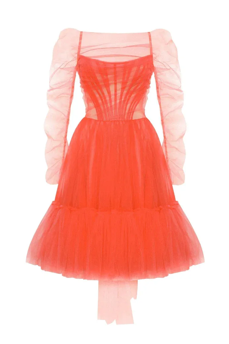 Milla Passion Strapless Tulle Mini Dress