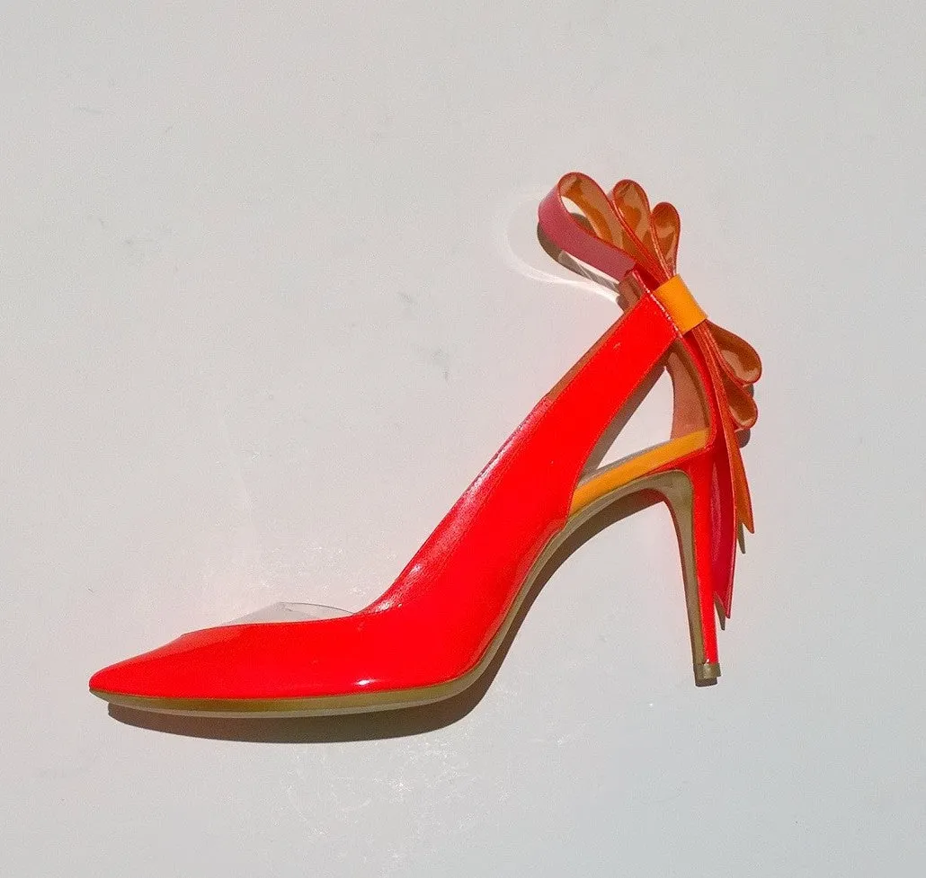 Nicholas Kirkwood Origami Bow Pumps Neon Sale Heels