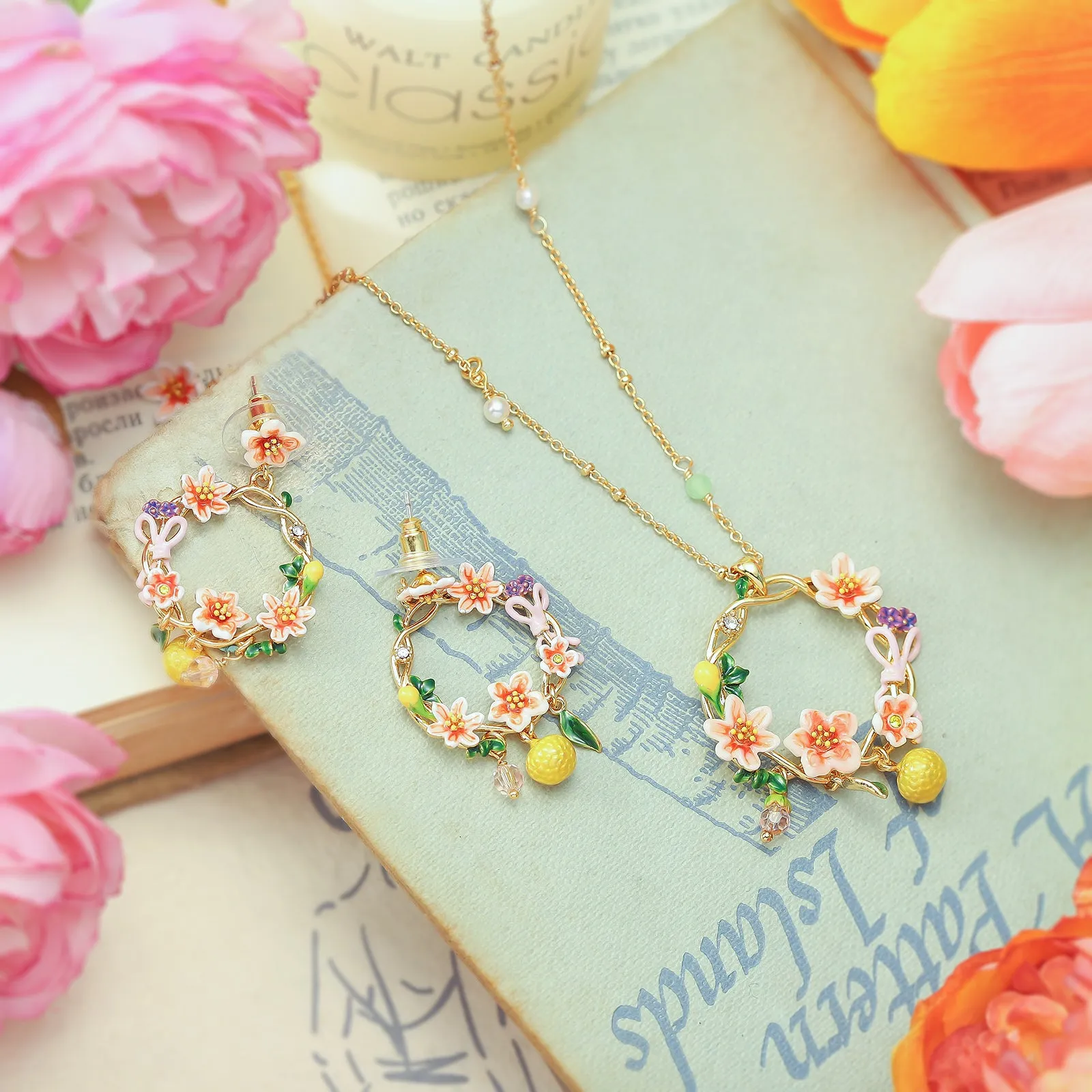 Orange Garland Necklace