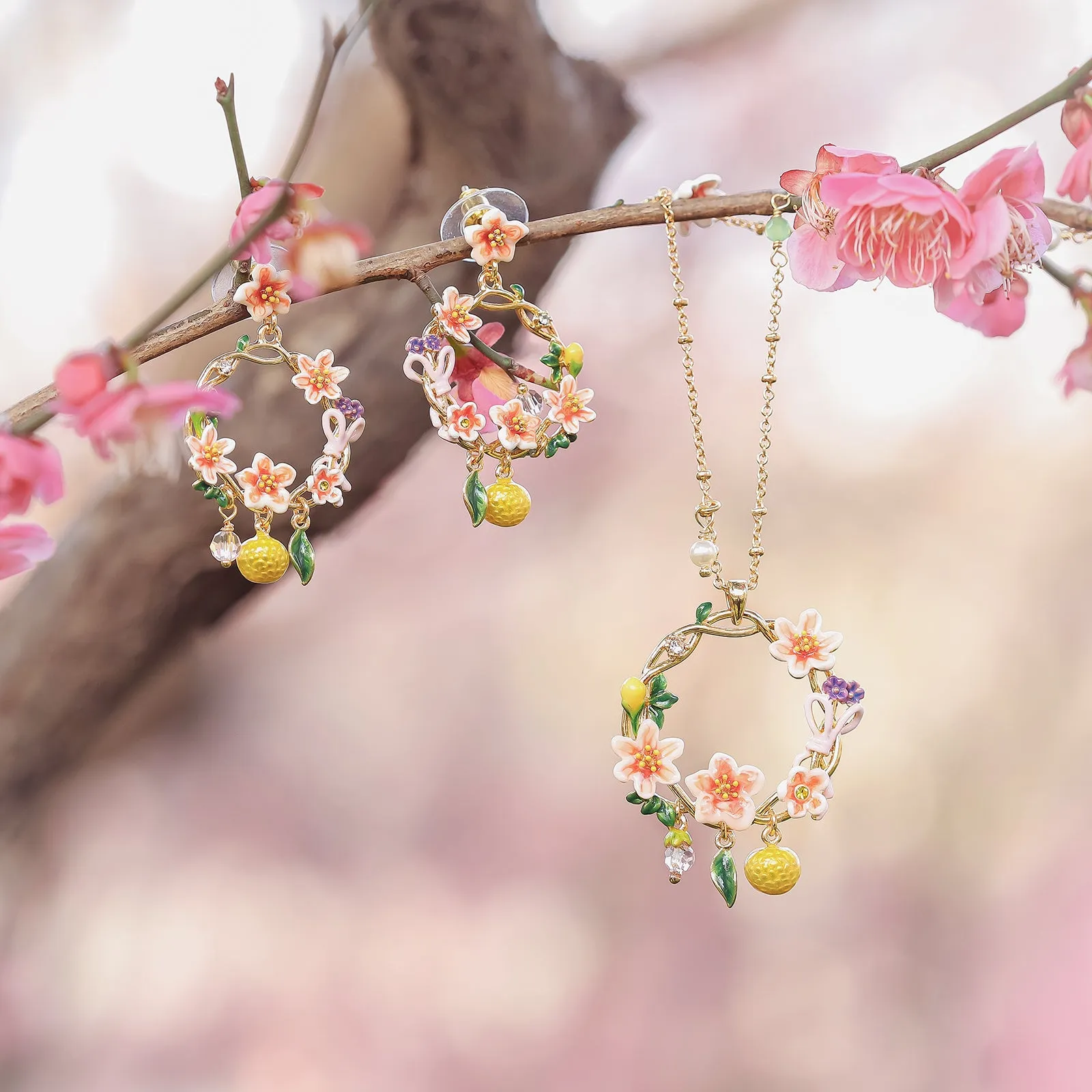 Orange Garland Necklace