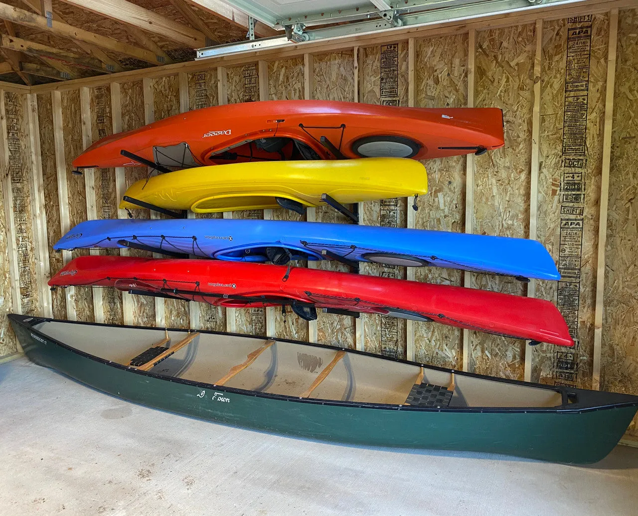 OUTLET | Champlain Kayak Storage | Indoor Adjustable Rack | 4 Levels