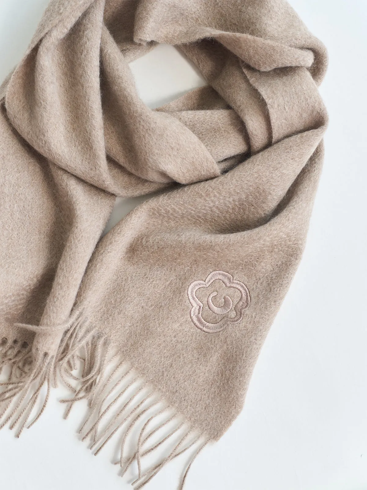 "Lost in Warmth" Classic Cashmere Scarf - Raw Cashmere