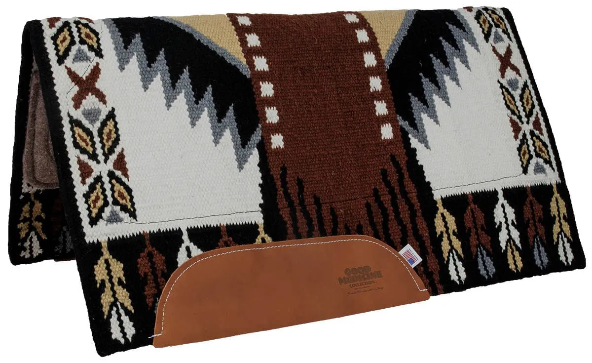 "Reining Glory" 100% New Zealand Wool Saddle Blanket with Wool Bottom