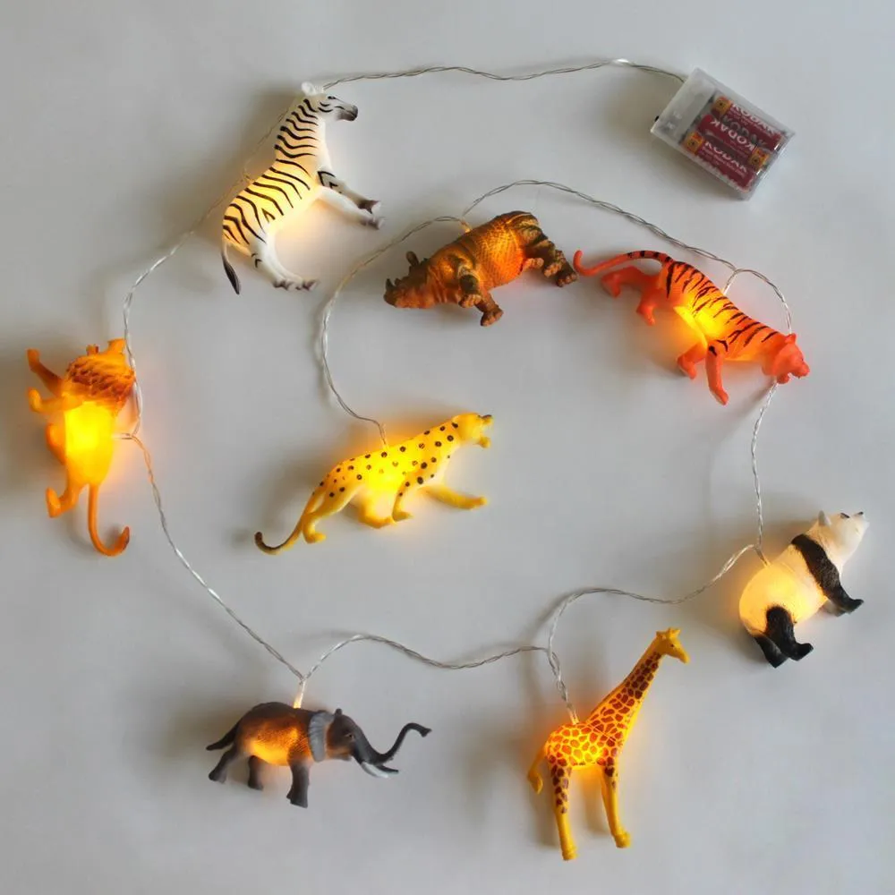 String Lights With Safari Animals