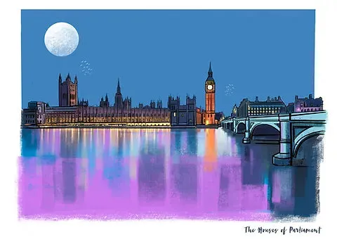 The Houses Of Parliament Blank Card