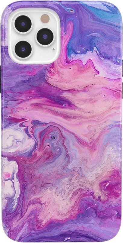 Tie Dying Over You | Purple Marble iPhone Case