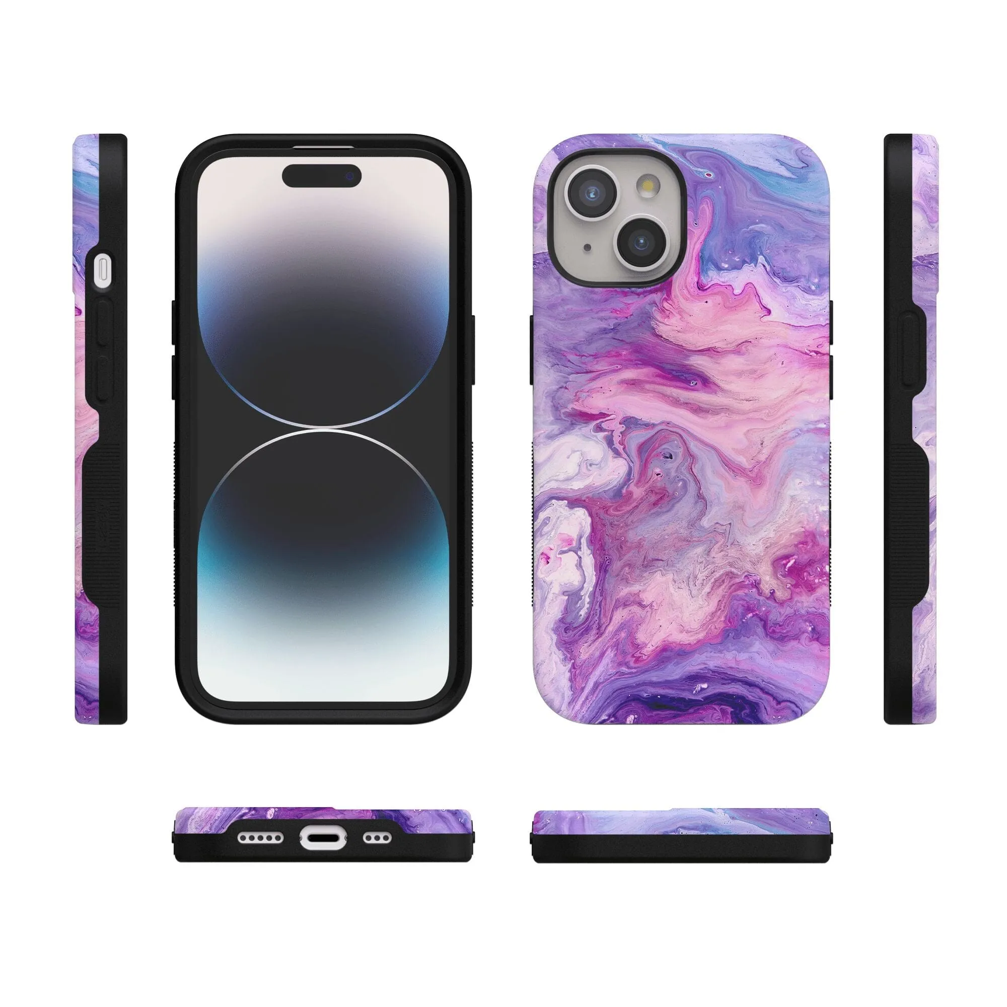 Tie Dying Over You | Purple Marble iPhone Case