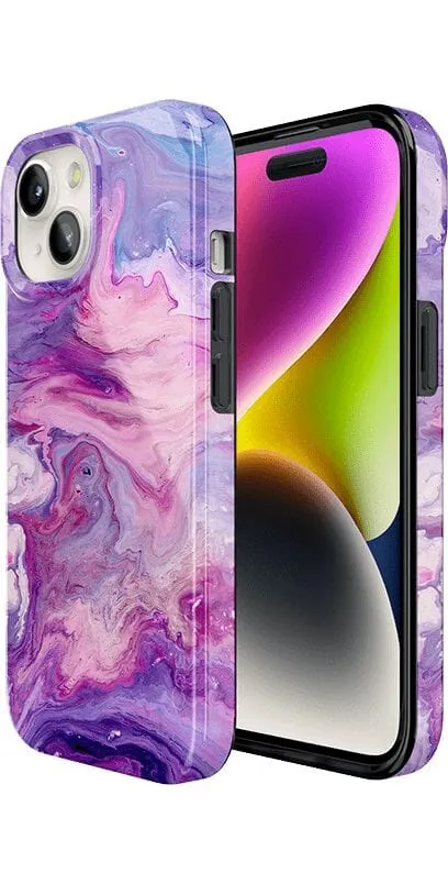 Tie Dying Over You | Purple Marble iPhone Case