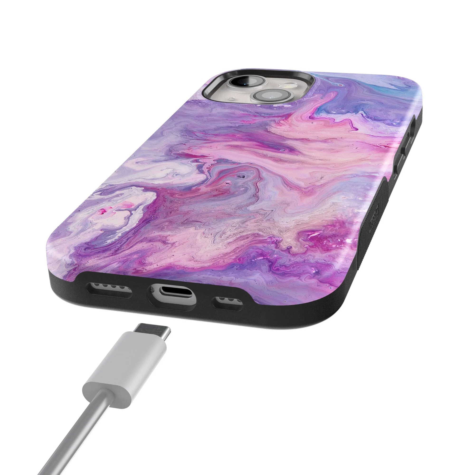 Tie Dying Over You | Purple Marble iPhone Case