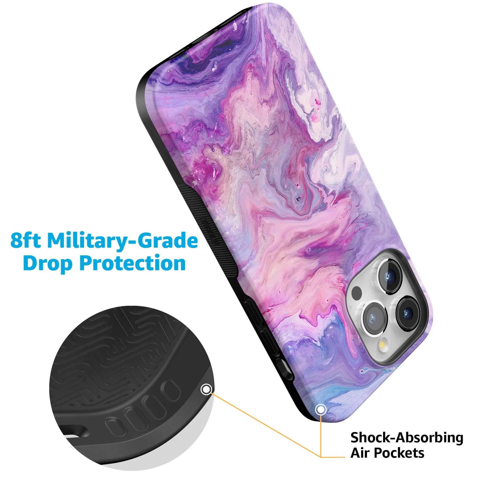 Tie Dying Over You | Purple Marble iPhone Case