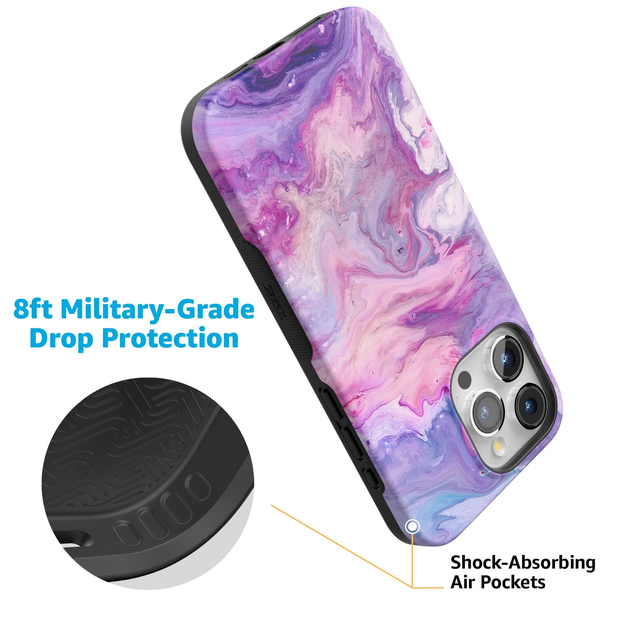 Tie Dying Over You | Purple Marble iPhone Case