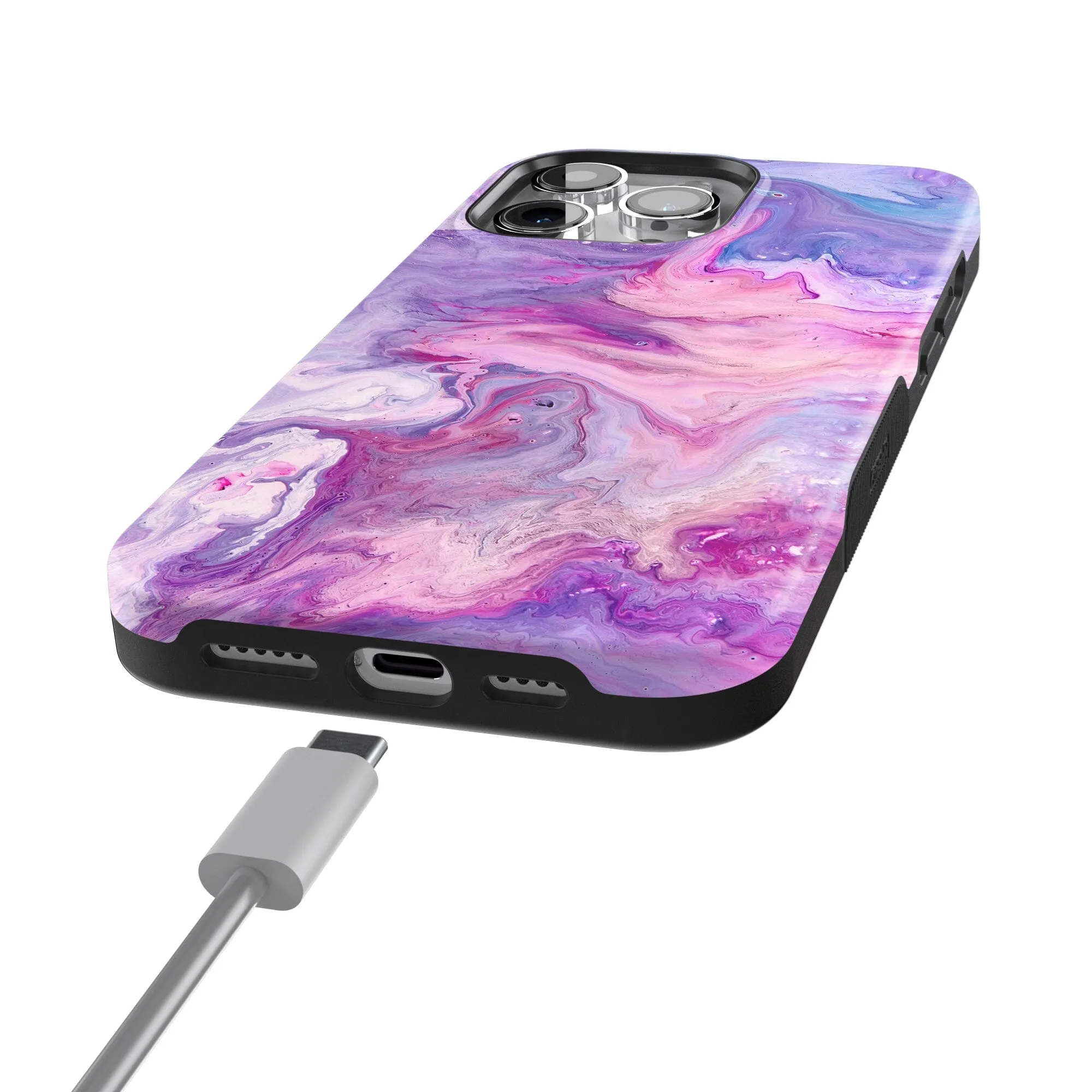 Tie Dying Over You | Purple Marble iPhone Case