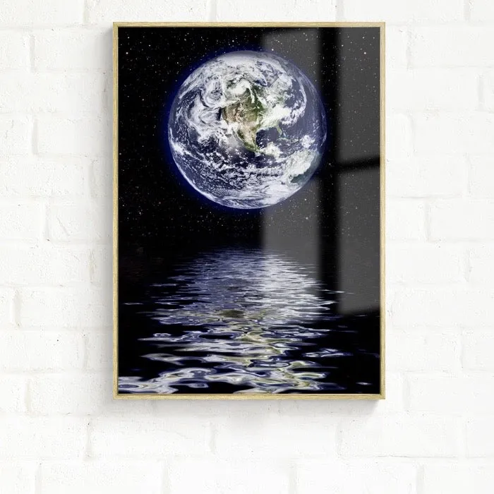 Transparent Ocean Wall Art With Frame