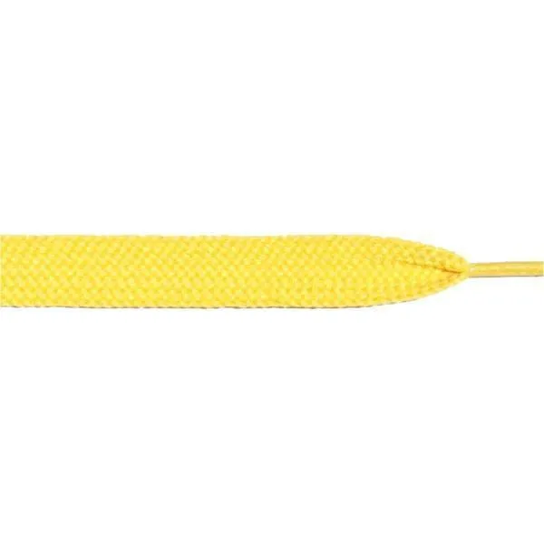 Wholesale Thick Flat 3/4 - Yellow (12 Pair Pack) Shoelaces