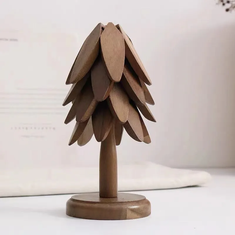 Wooden Tree Coaster Holder