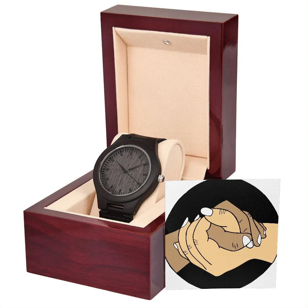 Wooden watch with the KJZ Unity